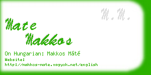 mate makkos business card